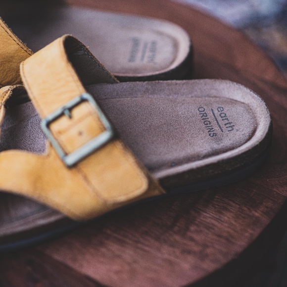 Earth Origins Braided Sandal with Buckle Accent in Mustard - Picture 6 of 6
